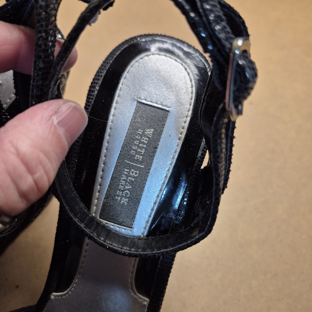 Black Women's Knot Front Wedge Sandals - Unbranded - Picture 3 of 10